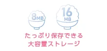 たっぷり保存できる大容量ストレージ